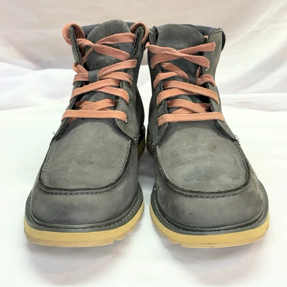Sorel Madson Moc Toe Boots Mens 10 Quarry Gray Waterproof Leather NM2788-028